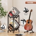 thumbnail image 4 of BOEASTER Vinyl Record Storage Rack, Record Holder 160-200 LP Storage Shelf Display Stand for Albums Books Magazines Files, Matte Black, 4 of 8