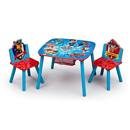 UPC: 0080213044022 | Delta Children Nick Jr. PAW Patrol Wood Kids Storage Table and Chairs Set