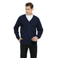 thumbnail image 5 of Toptie 2 Pack Window Clerk Sweater Cardigan For Men, Work Uniform Cotton V-Neck Sweater Cardigan-Black Navy-L, 5 of 7