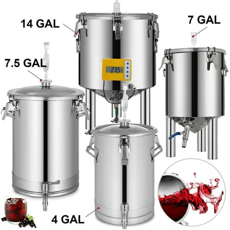 VEVOR 53L Brew Bucket Fermentor Stainless Steel Conical