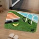 thumbnail image 4 of Alfombra de baño antideslizante y cómoda, felpudo flocado, almohadilla para los pies, felpudos para la puerta del dormitorio Verde, 4 of 9