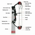thumbnail image 5 of 15-29lbs Teens Compound Bow Set Adjustable Twin Cam Hunting Bow for Youth/Teenager and Beginner Entry Level Practice&nbsp;Black, 5 of 9