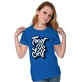 thumbnail image 3 of Treat Yo Self Funny Parks Rec Quote Womens Slim Fit Graphic Tee Brisco Brands M, 3 of 5