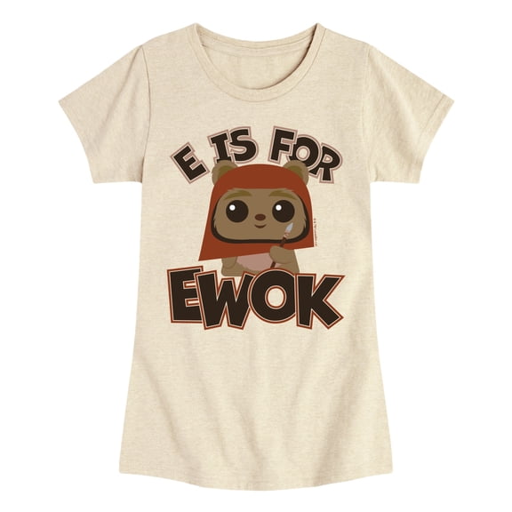 Star Wars - Is For Ewok - Youth Girls Fitted Short Sleeve T-Shirt