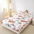 thumbnail image 4 of Homewish Pink Western Cowgirl Twin Sheet Sets for Kid, Farmhouse Horse Animal Twin Fitted Sheet, Cartoon Cactus Plant Flat Sheet, Luxury Bedroom Decor, 3-Piece, 4 of 7