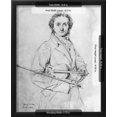 thumbnail image 3 of Pencil Sketch of Niccolo Paganini by Jean Auguste Dominique Ingres, Framed Art Print Wall Art, 3 of 6