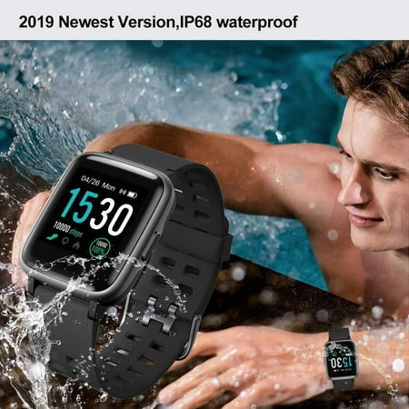 Smart Watch for Android and iOS Phone 2019 Version IP68 Waterproof, Fitness Tracker Watch with Pedometer Heart Rate Monitor Sleep Tracker,Smartwatch Compatible with iPhone Samsung for Men
