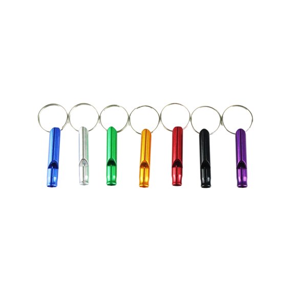 Youkk 7pcs Outdoor Fire Whistles Surviving Accessory Aluminum Alloy Wear-resistant Lifeguard Trumpet Survival Supplies