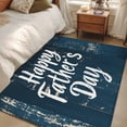 thumbnail image 4 of 3'x5' Area Rugs, Happy Father's Day Indoor Outdoor Area Rug for Living Room Bedroom, Dark Blue Shabby Wooden Grain Washable Bathroom Rugs Kitchen Floor Carpet Mats Home Decor Aesthetic, 4 of 8