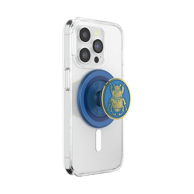 Empuñadura de teléfono PopSockets para MagSafe con soporte en forma de escarabajo esmaltado