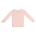 thumbnail image 3 of Boys' Solid Color Pajama Set, Kids 2-Piece Long Sleeve Top and Pants Loungewear, Soft Comfortable Home Wear Sleepwear for Toddlers and Children, Casual Indoor Outfit Pink, 3 of 6