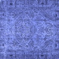 thumbnail image 1 of Ahgly Company Machine Washable Indoor Square Persian Blue Traditional Area Rugs, 8' Square, 1 of 4