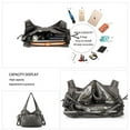 thumbnail image 4 of Angelkiss Women's satchel handbag Flexible multiple pockets with adjustable shoulder straps, 4 of 5