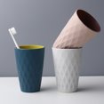 thumbnail image 3 of Vaso de baño, vaso de plástico, diseño de estilo nórdico, fuerte y resistente a caídas, adecuado para adultos, adolescentes y niños. 4 PIEZAS, 3 of 5