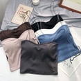 thumbnail image 2 of Camisola corta de verano con pintura al óleo de estilo coreano para mujer, ropa exterior sexy con cinturón y almohadilla para el pecho, sin aros de acero, pequeña y fresca, belleza en la, 2 of 6
