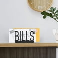 thumbnail image 4 of MyGift Black Metal Mail Holder, Bills Cutout Design, 4 of 7