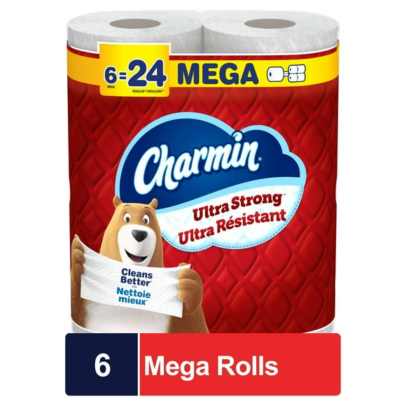 Charmin Ultra Strong Toilet Paper 6 Mega Rolls Per Roll, 6CT