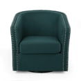 thumbnail image 1 of Christopher Knight Home Octavia Contemporary Fabric Swivel Chair, Green, Black, 1 of 2