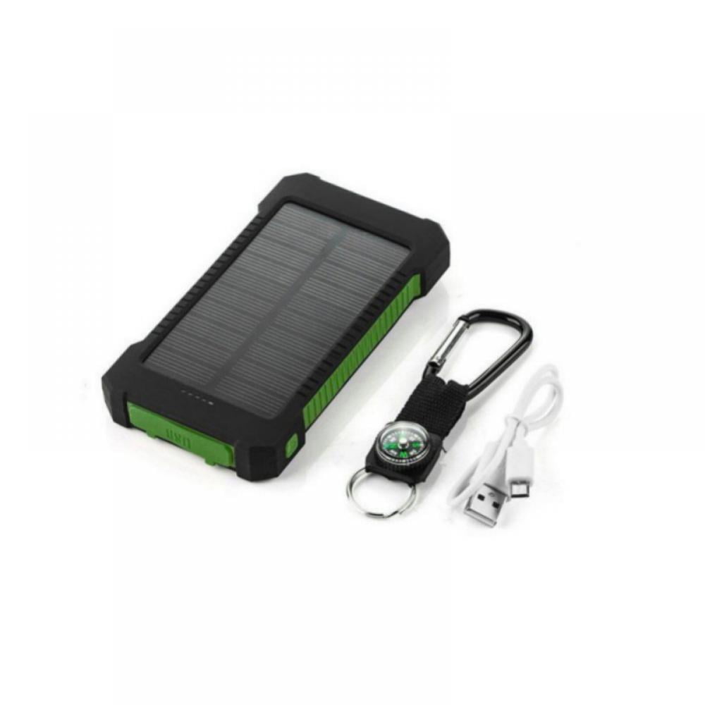 Dual 10,000 mAh Solar Charger IP65 Waterproof Portable Power Bank