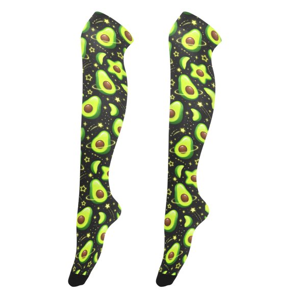 Avocado High Thigh Socks Over Knee Thin Tights Long Stocking for Women Leg Warmer