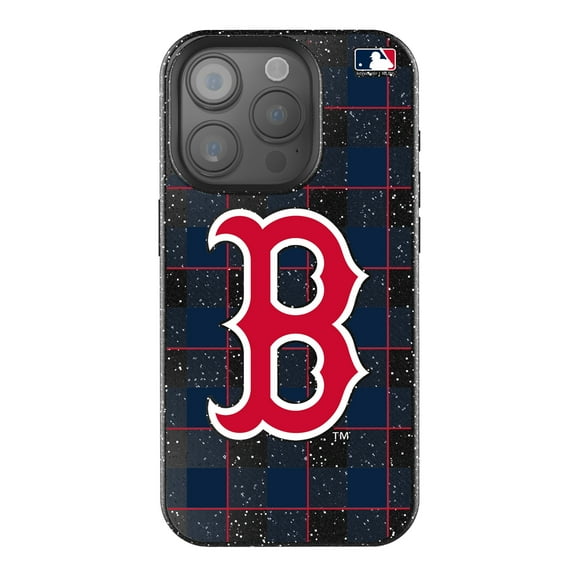 Keyscaper Boston Red Sox Plaid Bling iPhone Case