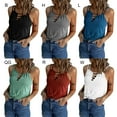 thumbnail image 6 of Lovebay Women's Sleeveless Cut Out Criss Cross Tops Deep V Neck T Shirts S-2XL, 6 of 6