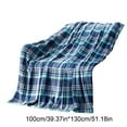 thumbnail image 3 of COM1950s Soft Fleece Throw Blanket,Cozy and Warm Nap Blanket for Sofa Bed and Camping,Lightweight Striped Design for All Season Use, 3 of 8