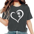 thumbnail image 2 of ICHUANYI Valentine's Day Shirts for Women, Womens Tops Fashion Casual Crew Neck Short Sleeve Cute Heart Print Basic T Shirt Work Tops Gift, 2 of 6