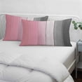 thumbnail image 4 of Pink Gray Ombre Standard Size Pillow Cover, Pillowcase Protectors with Zipper, Breathable Decorative Throw Pillow Case Cover, Vintage Country Wooden Pillow Shams for Couch Sofa 20x26Inch, 4 of 8
