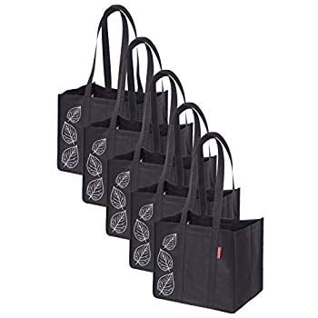 Reusable Grocery Shopping Bags ? Multi-purpose Foldable Bags Made of Recycled Plastic (Pack of 5 ...