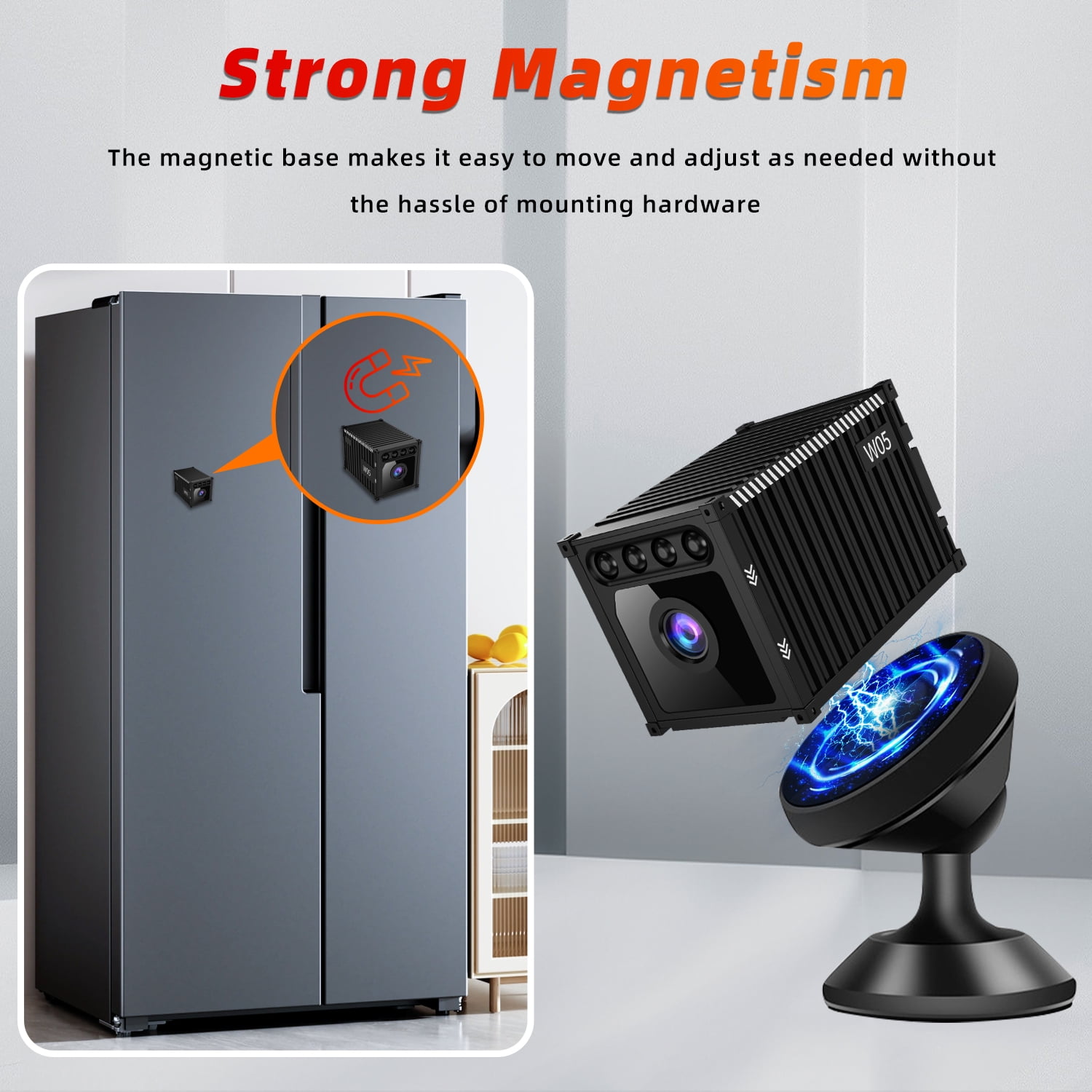 Smart WiFi Wireless Indoor Camera, Mini Container Security Cam with AI Motion Detection, Night Vision, Cloud Storage, Rechargeable Battery, Baby & Pet Monitor