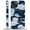 Ink Drawing Dark Blue White Clouds, variant on FKBRCL4U Compatible with iPhone 15 Case, Shades Gray Beige Skulls Pattern for Girl Full Body Design Soft Silicone Drop Shock Scratch Protection for iPhone 15
