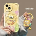 thumbnail image 3 of Big Eyes SpongeBob Cartoon TPU Soft Phone Case For iPhone 11 12 Mini 13 Pro Max 14 Pro 15 Pro X XS Max XR 7 8 Plus With Pendant Transparent P For iPhone 11, 3 of 6