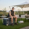 thumbnail image 4 of Spaco 52-Quart Heavy-Duty Portable Hard Cooler with 6-Day Ice Retention, All-Terrain Wheels & Built-in Ruler, Gray, 4 of 8