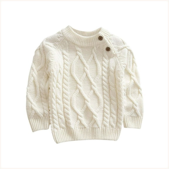 Kids Girl Boy Long Sleeve Tshirts Loose Fit Tops Tee for Kid Boat Neck Sweater Fleece Lined Wool Brunch Crochet Thermal Knit Cardigan Winter Fall Tee Shirt 2026 5 Years