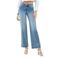 thumbnail image 6 of Flying Monkey - High Rise Wide Leg Jeans with Trouser Hem (32" Full Length) - F5391, 6 of 9