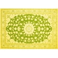 thumbnail image 1 of Ahgly Company Machine Washable Indoor Rectangle Medallion Yellow Traditional Area Rugs, 6' x 9', 1 of 4
