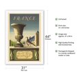 thumbnail image 2 of France - Pays de Châteaux (Country of Castles) - Vintage Travel Poster by Jean Picart Le Doux c.1950 - Fine Art Rolled Canvas Print 27in x 40in, 2 of 4