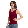 thumbnail image 5 of Women's V-Neck Ribbed Tank Top - Sleeveless Casual Stretch Shirt, 5 of 6