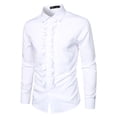 thumbnail image 4 of JTieacloth Mens Linen Shirts Men's Stylish Casual Shirt With Lace Trim Slim Fit Comfortable Breathable Top For Daily Wear Spring Fall Fashion Blouse White, 4 of 4