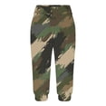 thumbnail image 5 of Capri Sweatpants for Women Summer Casual Outdoor Pull-Up Camo Print Joggers Trousers with Pocket Wide Leg Workout Pants, Multicolor, S, 5 of 6