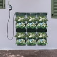 thumbnail image 2 of Self Watering Wall Planter with 18 Pots, Wall Planters for Indoor Plants, Vertical Garden Planter, Wall Mounted Plastic Plant Grow Pots for Fruits Vegetables Flowers Herbs (Green), 2 of 18