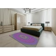 thumbnail image 5 of Ahgly Company Machine Washable Indoor Square Transitional Lavender Purple Area Rugs, 7' Square, 5 of 7