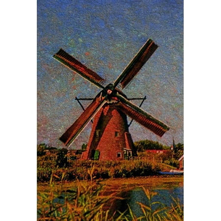  Windmill  Print Wall Art  Walmart  com