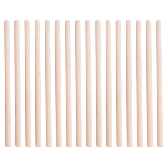 Luxshiny 50Pcs Wooden Round Dowel Rods Beige for Shop Displays and Craft Projects 7.9In