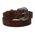 thumbnail image 2 of 30  Western 1-1/2" Floral Tooled Full-Grain Brown Leather Belt 26RS04, 2 of 4