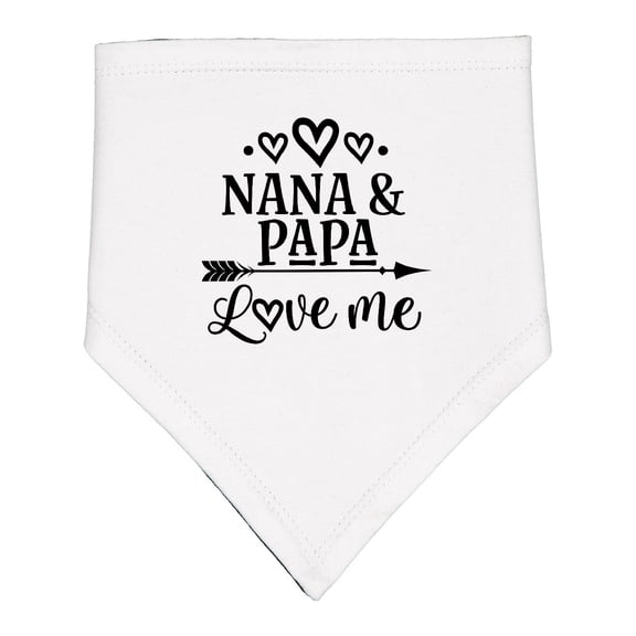 Inktastic Nana Papa Love Me Grandchild Baby Bandana Bib