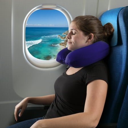 Memory-Foam-Travel-Pillow-Round-U-Shaped-Neck-Head-Support-with-Pillowcase-Protector-for-Sleeping-Airplanes-Train-and-Camping-by-Somerset-Home