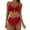 Watermelon Red, variant on Cathalem Womens Bathing Suits 2 Piece Women's Bikini Swimwear Swimsuit Two Piece Swimwear(Pink,L)