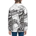 thumbnail image 6 of Naloa Skeleton Book Lover Teenage Zipper Hoodie, Long Sleeve Zip Up Hoodies Casual Jackets Tops for 7-12 Years-Medium, 6 of 6